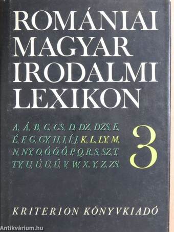 Romániai magyar irodalmi lexikon 3. (töredék)