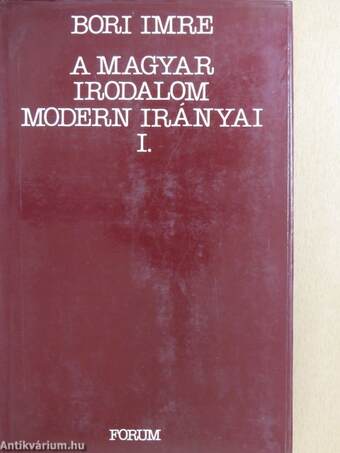 A magyar irodalom modern irányai I. 