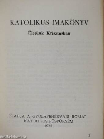 Katolikus imakönyv