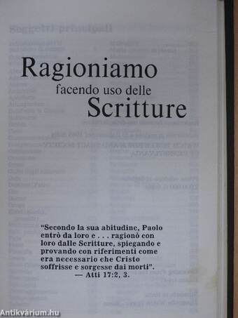 Ragioniamo facendo uso delle Scritture