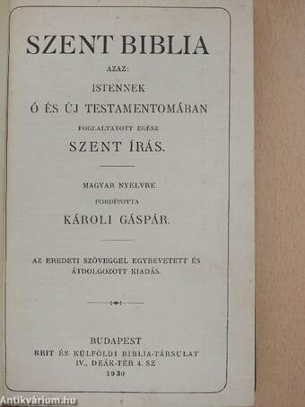 Szent Biblia