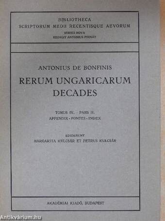 Rerum Ungaricarum Decades IV/II. (töredék)