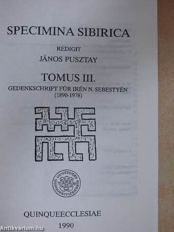 Specimina Sibirica III.