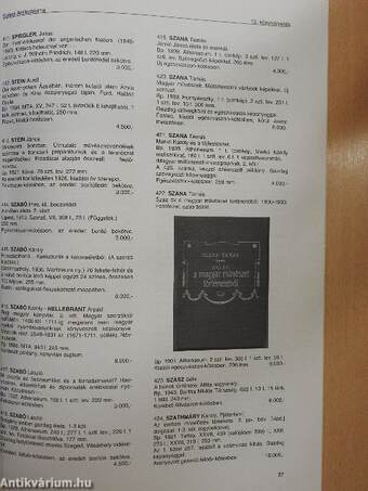 Szőnyi Antikváriuma 13. könyvárverés