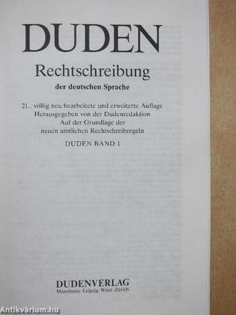 Duden - Die deutsche Rechtschreibung