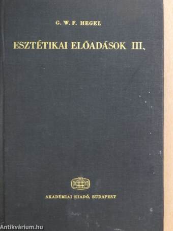 Esztétikai előadások III. (töredék)