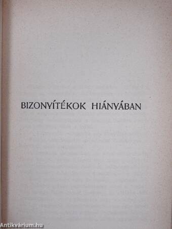 Anci doktor lesz/Bizonyítékok hiányában/Elbeszélések