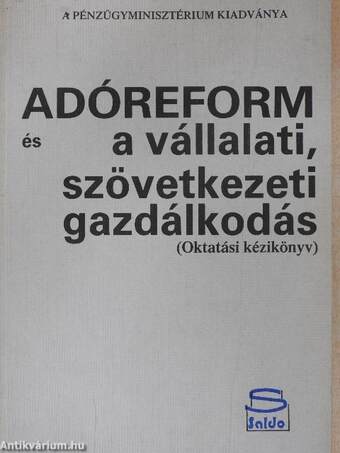 Adóreform és a vállalati, szövetkezeti gazdálkodás