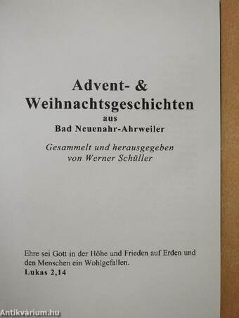 Advent- & Weihnachtsgeschichten aus Bad Neuenahr-Ahrweiler II.