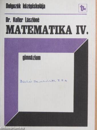 Matematika IV.