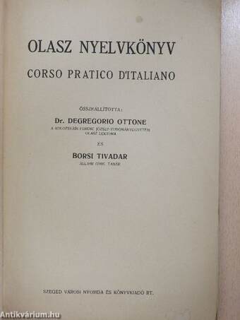 Olasz nyelvkönyv