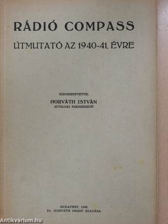 Rádió Compass - Útmutató az 1940-41. évre