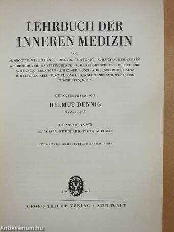 Lehrbuch der Inneren Medizin I.