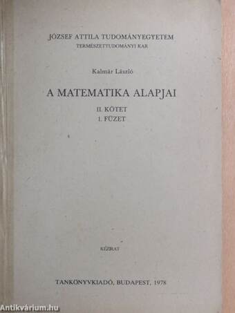 A matematika alapjai II/1. (töredék)