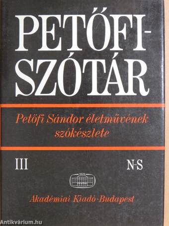 Petőfi-szótár III. (töredék)