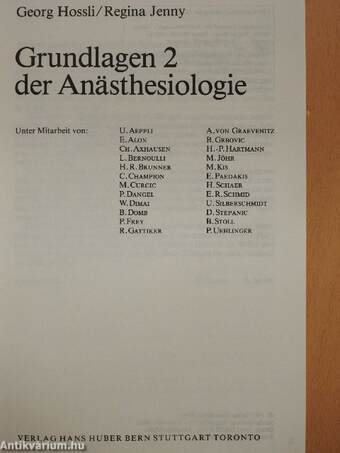 Grundlagen der Anästhesiologie 2.