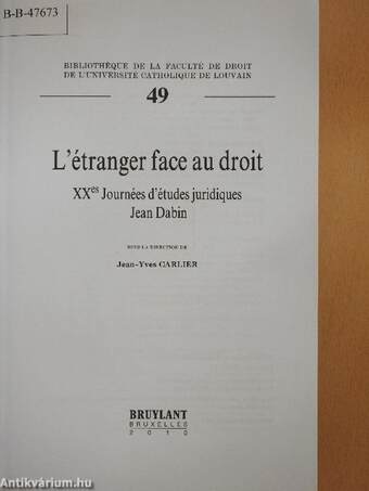 L'étranger face au droit