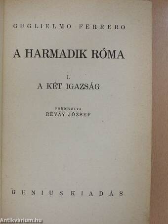 A harmadik Róma I-II.