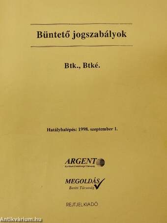 Büntető jogszabályok