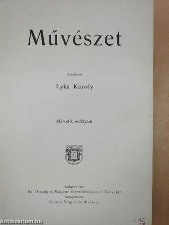 Művészet 1903/1-6.