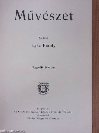 Művészet 1905/1-6.