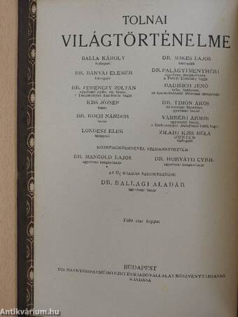 Tolnai Világtörténelme 9. - A középkor IV.