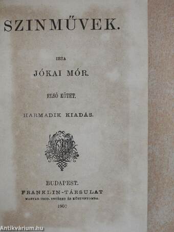 Szinművek I.