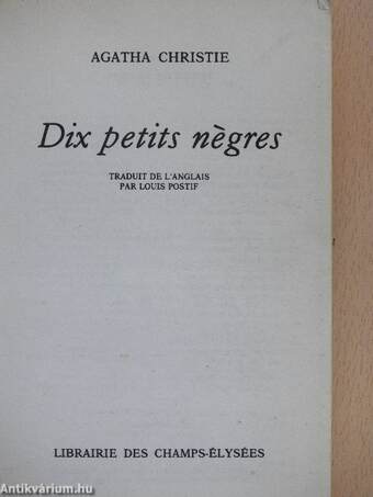 Dix petits négres