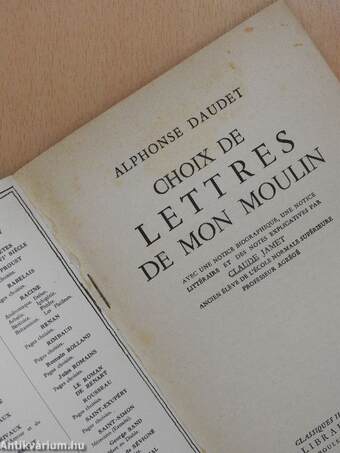 Choix de Lettres de mon Moulin