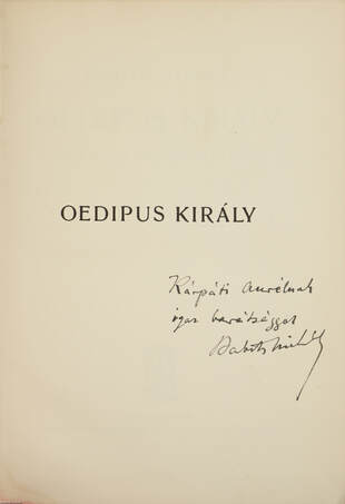 Oedipus király (dedikált példány)