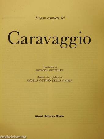 L'opera completa del Caravaggio