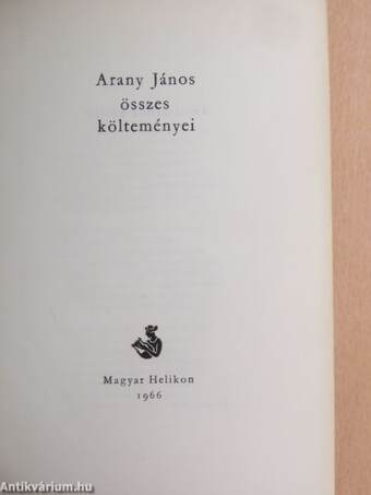 Arany János összes költeményei