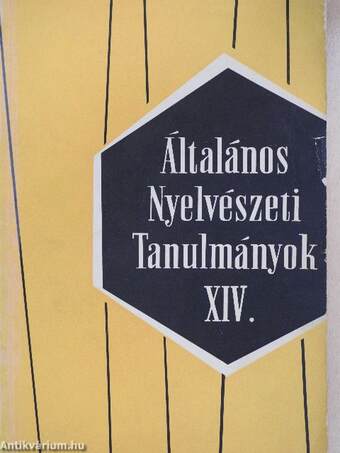 Általános Nyelvészeti Tanulmányok XIV.