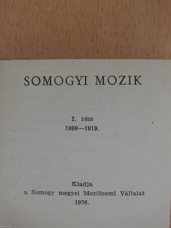 Somogyi mozik I. (minikönyv)