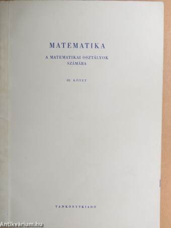 Matematika III.