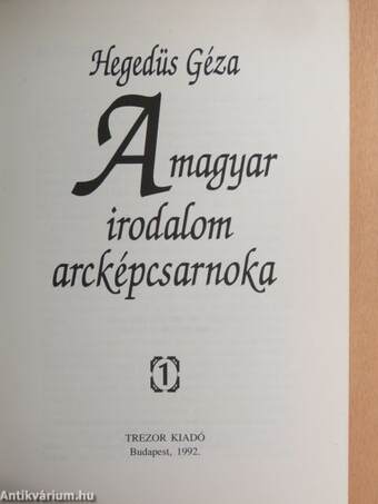 A magyar irodalom arcképcsarnoka 1-2.