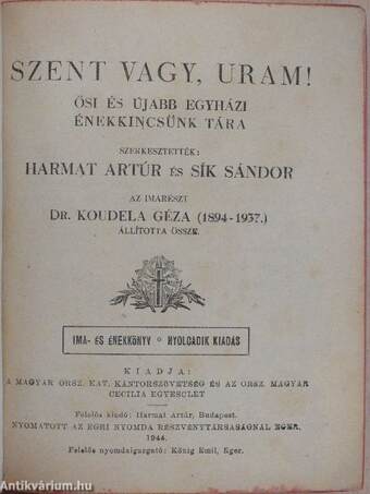 Szent vagy, Uram!