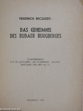 Das Geheimnis des budaer Burgberges