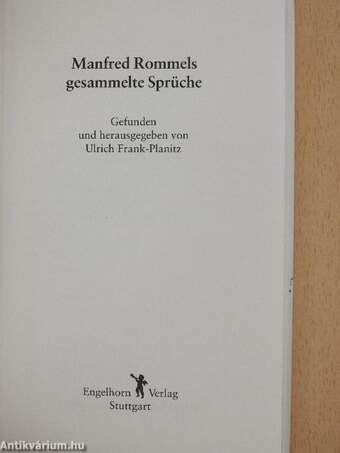 Manfred Rommels gesammelte Sprüche