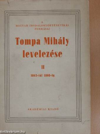 Tompa Mihály levelezése II. (töredék)