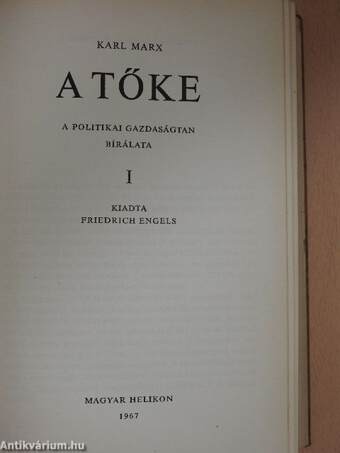 A Tőke I. (töredék)