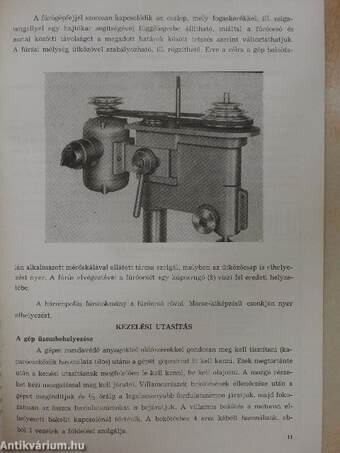 Gépkönyv az FPa jelű asztali fúrógéphez