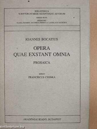 Opera quae exstant omnia prosaica