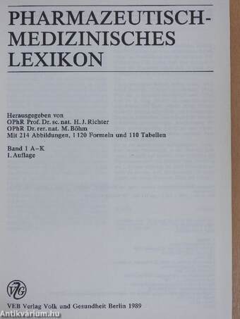 Pharmazeutisch-Medizinisches Lexikon I-II.