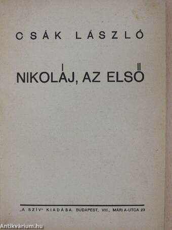 Nikoláj, az első (Tiltólistás kötet)