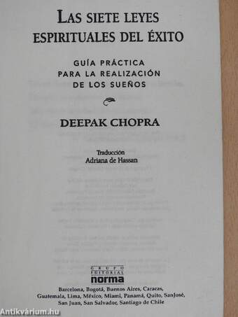 Las siete leyes espirituales del éxito