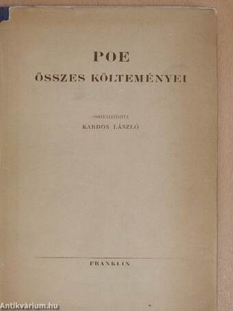 Edgar Allan Poe összes költeményei