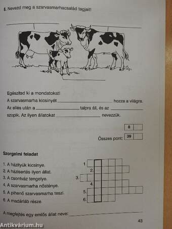 Természetismeret Témazáró Feladatlapok 4.