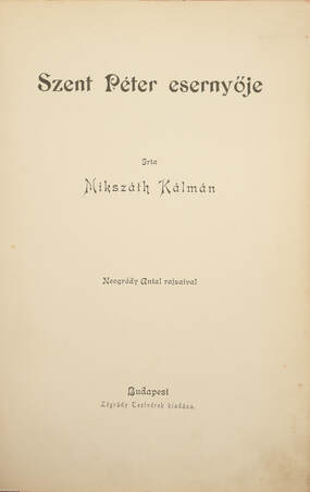 Szent Péter esernyője (dedikált példány)