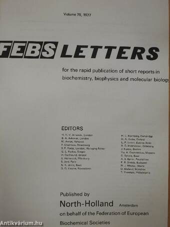 Febs Letters Volume 79, Number 1-2./Volume 80, Number 1-2./Master Index Volumes 71-80.